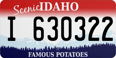 ID license plate I630322