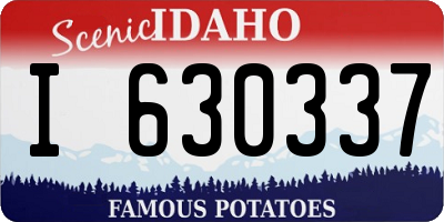 ID license plate I630337