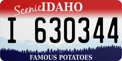 ID license plate I630344