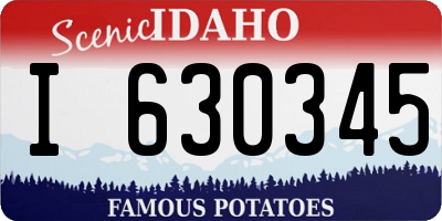 ID license plate I630345
