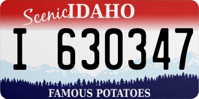 ID license plate I630347