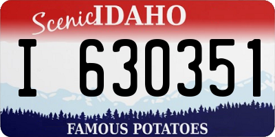 ID license plate I630351
