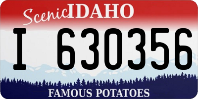 ID license plate I630356