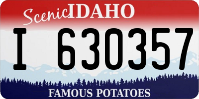 ID license plate I630357