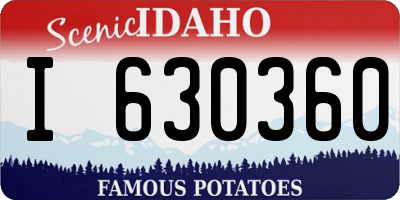 ID license plate I630360