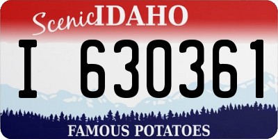 ID license plate I630361