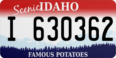 ID license plate I630362
