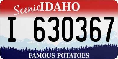 ID license plate I630367
