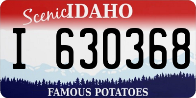 ID license plate I630368