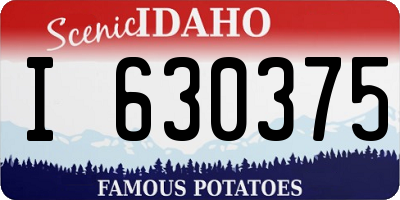 ID license plate I630375