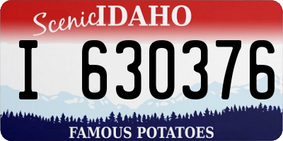 ID license plate I630376