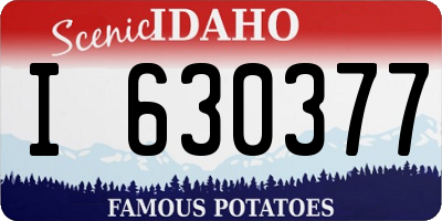 ID license plate I630377