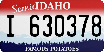 ID license plate I630378