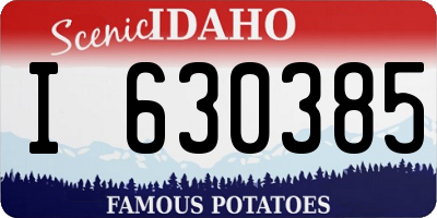 ID license plate I630385