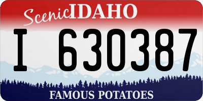 ID license plate I630387