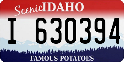 ID license plate I630394