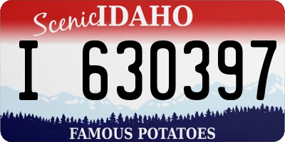 ID license plate I630397