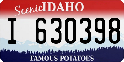 ID license plate I630398