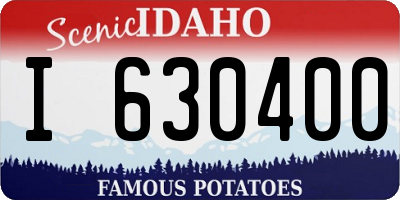 ID license plate I630400