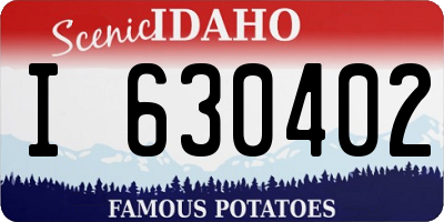 ID license plate I630402
