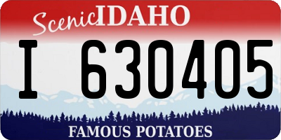 ID license plate I630405