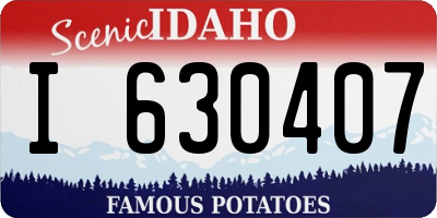 ID license plate I630407