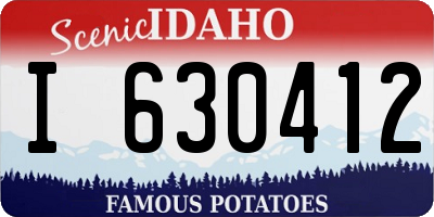 ID license plate I630412