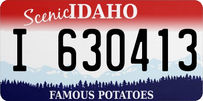 ID license plate I630413