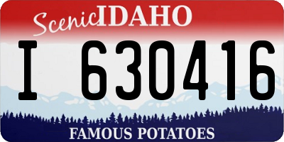 ID license plate I630416