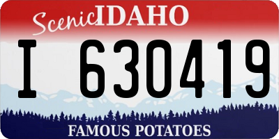 ID license plate I630419