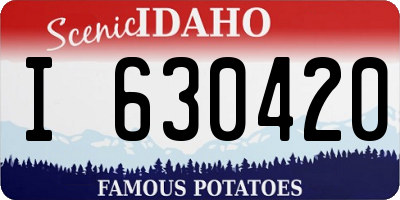 ID license plate I630420