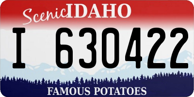 ID license plate I630422