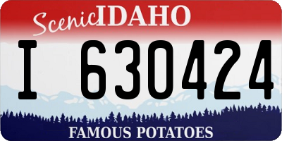 ID license plate I630424