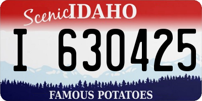 ID license plate I630425