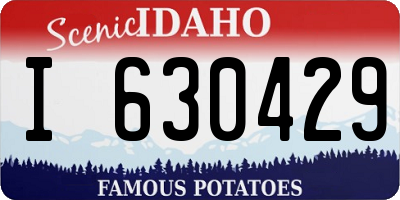 ID license plate I630429