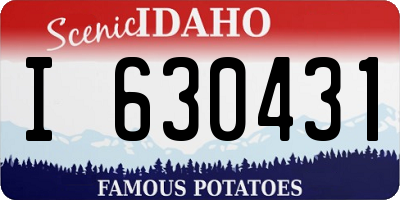 ID license plate I630431
