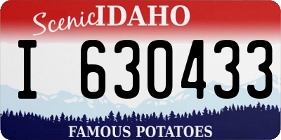 ID license plate I630433