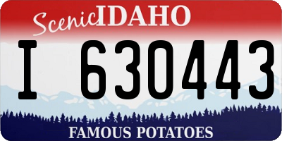 ID license plate I630443