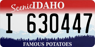 ID license plate I630447