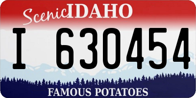 ID license plate I630454