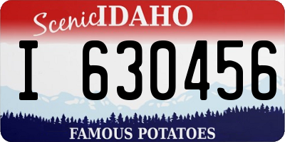 ID license plate I630456