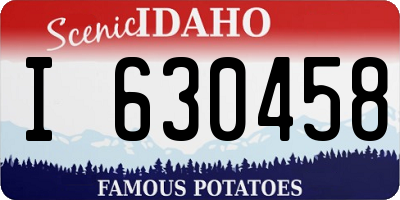 ID license plate I630458