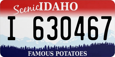 ID license plate I630467