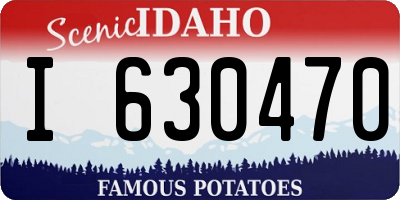 ID license plate I630470