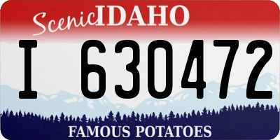 ID license plate I630472