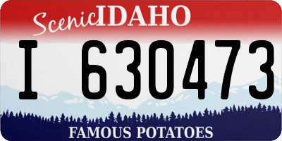 ID license plate I630473