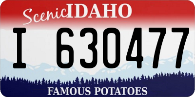ID license plate I630477
