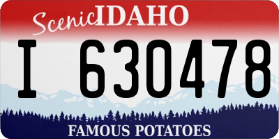 ID license plate I630478