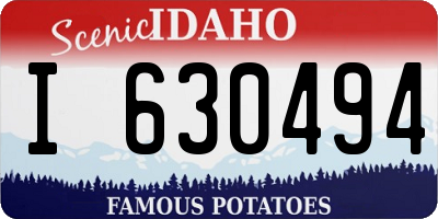 ID license plate I630494