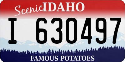 ID license plate I630497